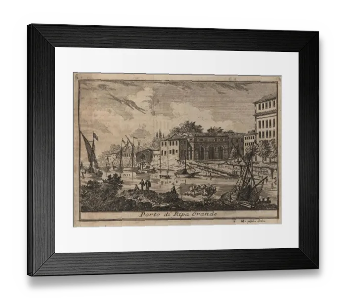Framed Print : Porto di Ripa Grande, Rome, Italy, 1767, digital reproduction of an 18th century original, original date unknown