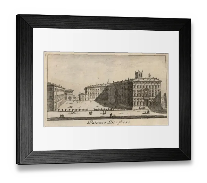 Framed Print : Palazzo Borghese, Rome, Italy, 1767, digital reproduction of an 18th century original, original date unknown Framed Print : Palazzo Borghese, Rome, Italy, 1767, digital reproduction of an 18th century original, original date unknown