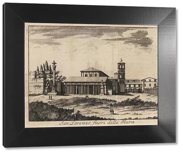 San Lorenzo fuori delle Mura, Rome, Italy, 1767, digital reproduction of an 18th century original, original date unknown