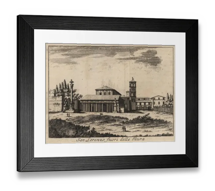 Framed Print : San Lorenzo fuori delle Mura, Rome, Italy, 1767, digital reproduction of an 18th century original, original date unknown