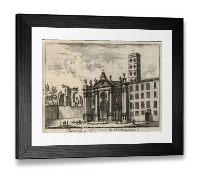 Framed Print : Chiesa di Santa Croce in Gerusalemme, Rome, Italy, 1767, digital reproduction of an 18th century original, original date unknown Framed Print : Chiesa di Santa Croce in Gerusalemme, Rome, Italy, 1767, digital reproduction of an 18th century original, original date unknown