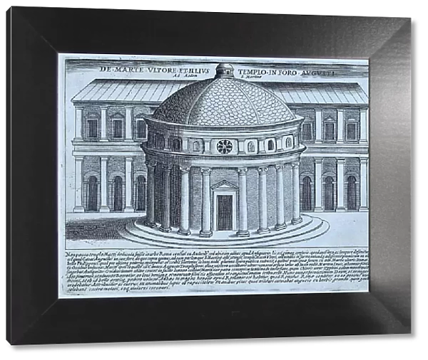 Tempio di Marte Ultore, While the title of this image indicates that it is the Temple of Mars Ultor in the Forum of Augustus, the ruins of this temple are well documented and bear little resemblance to the round temple depicted here, Historic Rome