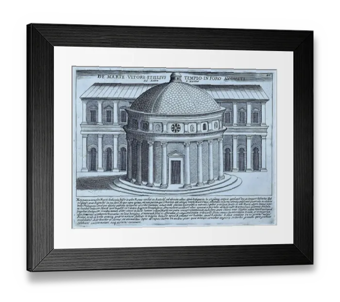 Framed Print : Tempio di Marte Ultore, While the title of this image indicates that it is the Temple of Mars Ultor in the Forum of Augustus, the ruins of this temple are well documented and bear little resemblance to the round temple depicted here, Historic Rome Framed Print : Tempio di Marte Ultore, While the title of this image indicates that it is the Temple of Mars Ultor in the Forum of Augustus, the ruins of this temple are well documented and bear little resemblance to the round temple depicted here, Historic Rome