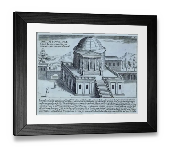 Framed Print : The Temple of Bona Dea was a temple dedicated to Bona Dea in Rome, located on the Aventine Hill, historical Rome, Italy, 1625, Rome, digital reproduction of an 18th century original, original date not known Framed Print : The Temple of Bona Dea was a temple dedicated to Bona Dea in Rome, located on the Aventine Hill, historical Rome, Italy, 1625, Rome, digital reproduction of an 18th century original, original date not known