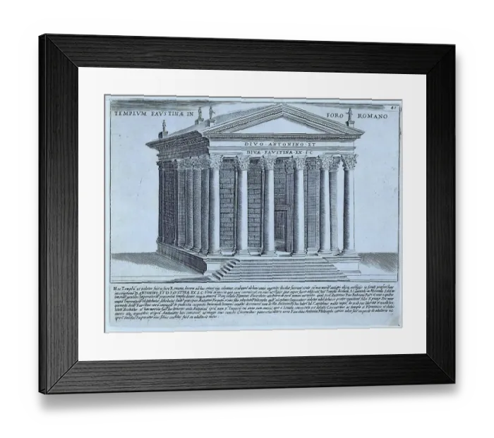 Framed Print : The Temple of Antoninus and Faustina was a temple on the Roman Forum in Rome dedicated to the Emperor Antoninus Pius and his woman Faustina, historical Rome, Italy, 1625, Rome, digital reproduction of an 18th century original Framed Print : The Temple of Antoninus and Faustina was a temple on the Roman Forum in Rome dedicated to the Emperor Antoninus Pius and his woman Faustina, historical Rome, Italy, 1625, Rome, digital reproduction of an 18th century original