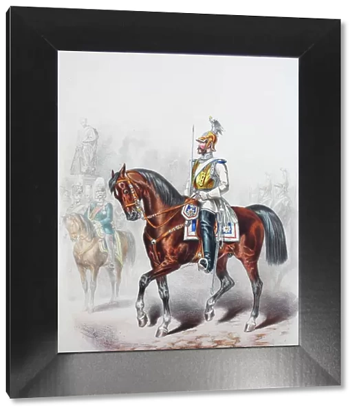 Prussian Army, Prussian Guard, Guard Cuirassier Regiment, Officer, Army Uniform, Military, Prussia, Germany, Digitally Restored Reproduction of a 19th century Original