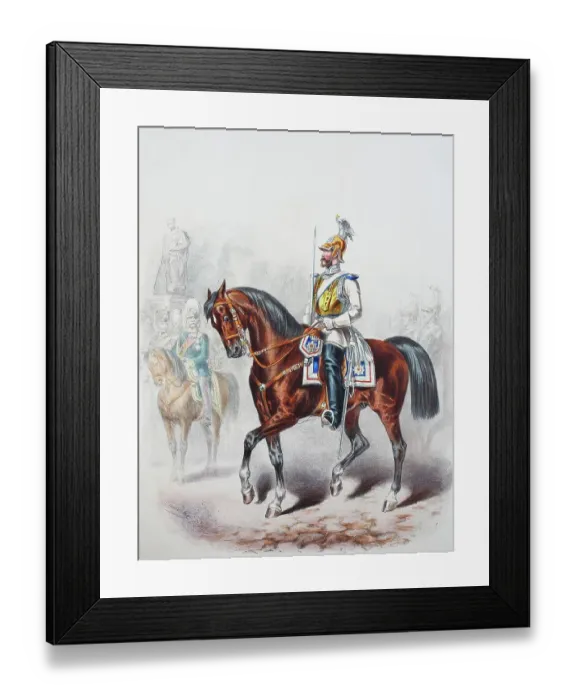 Framed Print : Prussian Army, Prussian Guard, Guard Cuirassier Regiment, Officer, Army Uniform, Military, Prussia, Germany, Digitally Restored Reproduction of a 19th century Original Framed Print : Prussian Army, Prussian Guard, Guard Cuirassier Regiment, Officer, Army Uniform, Military, Prussia, Germany, Digitally Restored Reproduction of a 19th century Original