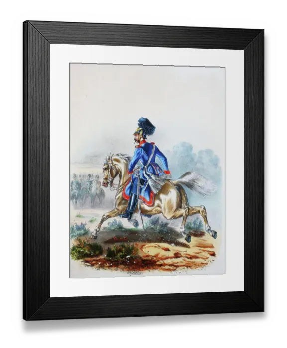 Framed Print : Prussian Army, Prussian Guard, Dragoon Regiment Prince Albrecht of Prussia, Lithuanian No. 1, Adjutant, Army Uniform, Military, Prussia, Germany, Digitally Restored Reproduction of a 19th century Original Framed Print : Prussian Army, Prussian Guard, Dragoon Regiment Prince Albrecht of Prussia, Lithuanian No. 1, Adjutant, Army Uniform, Military, Prussia, Germany, Digitally Restored Reproduction of a 19th century Original