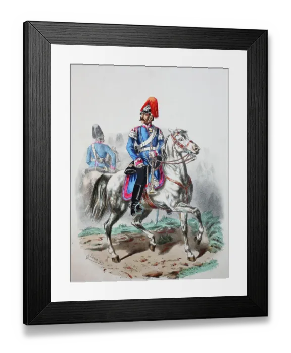 Framed Print : Prussian Army, Prussian Guard, Neumark Dragoon Regiment, No. 3, Staff Trumpeter, Army Uniform, Military, Prussia, Germany, Digitally Restored Reproduction of a 19th century Original Framed Print : Prussian Army, Prussian Guard, Neumark Dragoon Regiment, No. 3, Staff Trumpeter, Army Uniform, Military, Prussia, Germany, Digitally Restored Reproduction of a 19th century Original