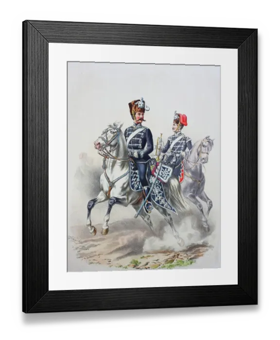 Framed Print : Prussian Army, Prussian Guard, Leib Hussar Regiment, Officer, Trumpeter, Army Uniform, Military, Prussia, Germany, Digitally restored reproduction of a 19th century original Framed Print : Prussian Army, Prussian Guard, Leib Hussar Regiment, Officer, Trumpeter, Army Uniform, Military, Prussia, Germany, Digitally restored reproduction of a 19th century original