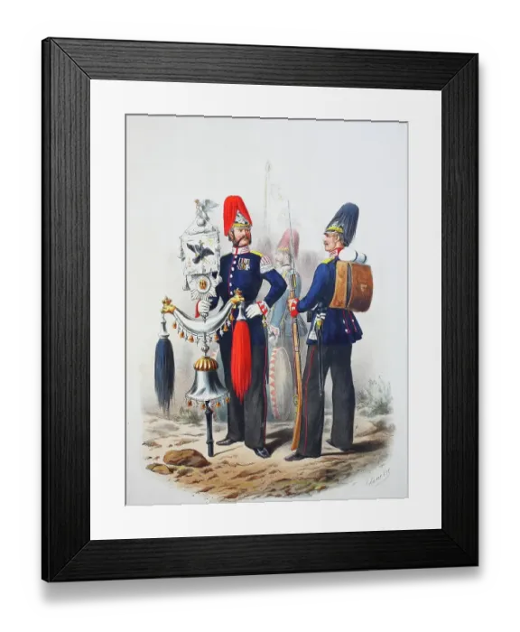 Framed Print : Prussian Army, Prussian Guard, Guard Fusilier Regiment, Mohamed's Flag, Hauptboist, Fusilier, Army Uniform, Military, Prussia, Germany, Digitally restored reproduction of a 19th century original Framed Print : Prussian Army, Prussian Guard, Guard Fusilier Regiment, Mohamed's Flag, Hauptboist, Fusilier, Army Uniform, Military, Prussia, Germany, Digitally restored reproduction of a 19th century original
