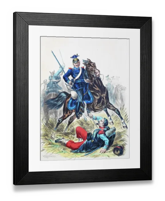Framed Print : Prussian Army, Prussian Guard, Littau Uhlan Regiment No. 12, common soldier in service dress, army uniform, military, Prussia, Germany, digitally restored reproduction of a 19th century original Framed Print : Prussian Army, Prussian Guard, Littau Uhlan Regiment No. 12, common soldier in service dress, army uniform, military, Prussia, Germany, digitally restored reproduction of a 19th century original
