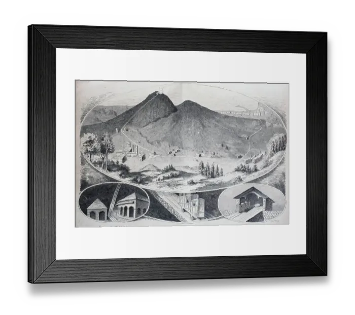 Framed Print : The railway line on the volcano Vesuvius near Naples, 1880, Italy, Historic, digitally restored reproduction of an original 19th-century artwork Framed Print : The railway line on the volcano Vesuvius near Naples, 1880, Italy, Historic, digitally restored reproduction of an original 19th-century artwork