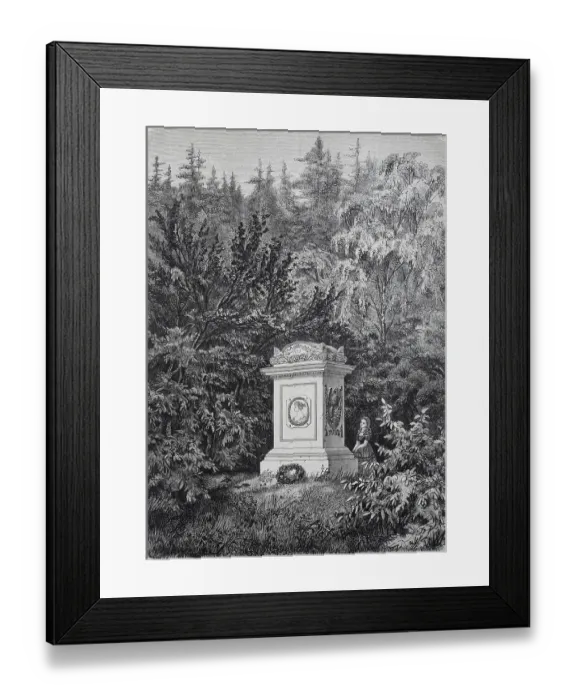 Framed Print : The Monument to Queen Louise in the Palace Garden at Hildburghausen in 1880, Thuringia, Germany, Historical, digitally restored reproduction of an original from the 19th century Framed Print : The Monument to Queen Louise in the Palace Garden at Hildburghausen in 1880, Thuringia, Germany, Historical, digitally restored reproduction of an original from the 19th century