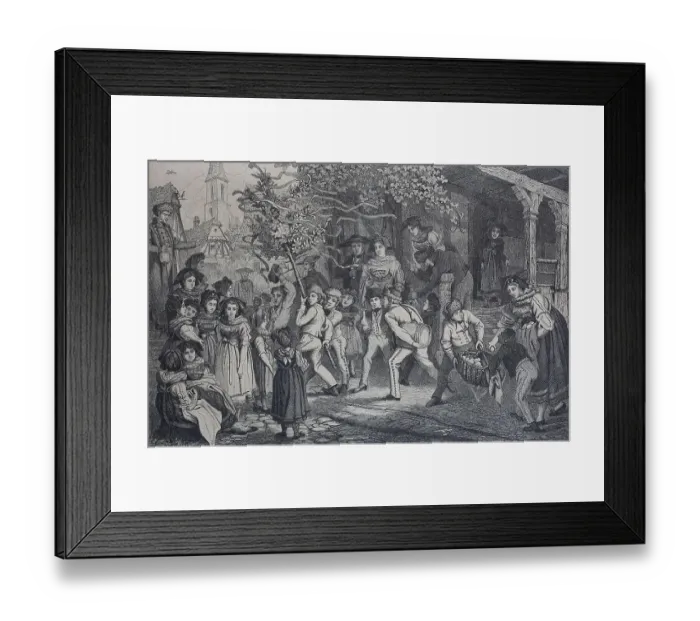 Framed Print : People Celebrating the Feast of Pentecost in Alsace, France, Historic, digitally restored reproduction of an original 19th-century original Framed Print : People Celebrating the Feast of Pentecost in Alsace, France, Historic, digitally restored reproduction of an original 19th-century original