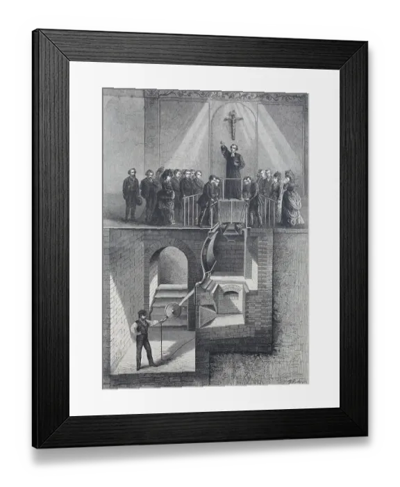 Framed Print : The Siemen Oven for the Cremation of Corpses, Regeneration Oven, Crematorium, Siemens Oven, Priest and Mourners Saying Goodbye to the Coffin, 1880, Germany, Historic, digitally restored reproduction of an original 19th-century original Framed Print : The Siemen Oven for the Cremation of Corpses, Regeneration Oven, Crematorium, Siemens Oven, Priest and Mourners Saying Goodbye to the Coffin, 1880, Germany, Historic, digitally restored reproduction of an original 19th-century original