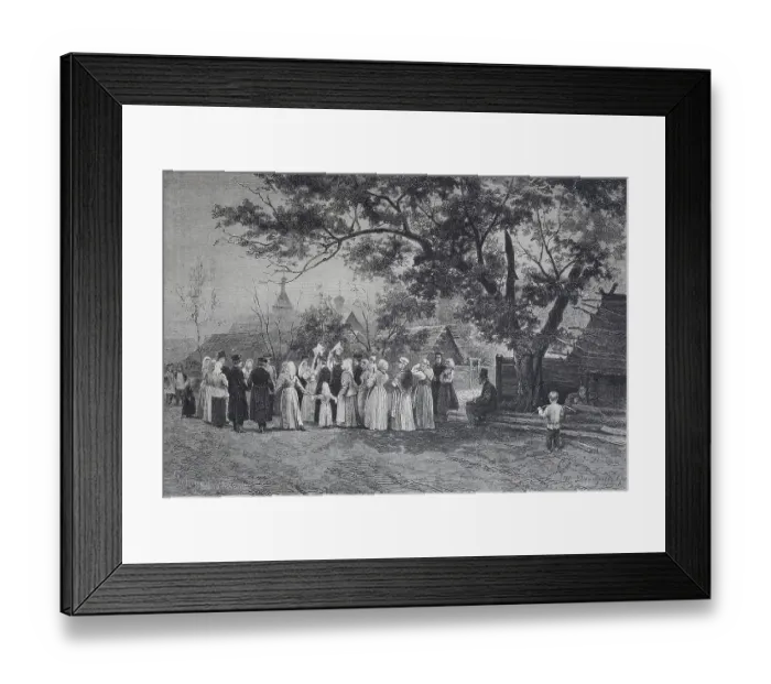 Framed Print : The Russian Dance Horovod, Horovod, Russia, Historic, digitally restored reproduction of an original 19th century original Framed Print : The Russian Dance Horovod, Horovod, Russia, Historic, digitally restored reproduction of an original 19th century original