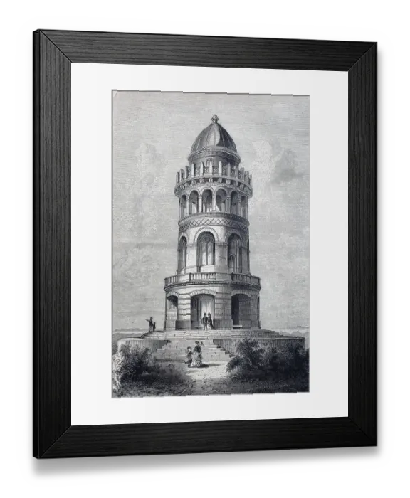 Framed Print : Ernst-Moritz-Arndt-Tower on the Rugard on the island of Ruegen, Germany, Historic, digitally restored reproduction of an original from the 19th century Framed Print : Ernst-Moritz-Arndt-Tower on the Rugard on the island of Ruegen, Germany, Historic, digitally restored reproduction of an original from the 19th century