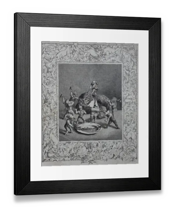 Framed Print : Symbolic photo for Ash Wednesday, even a herring did not help against the headache and the spirits of pain pisaken the young man, 1880, Germany, Historic, digitally restored reproduction of an original 19th century original Framed Print : Symbolic photo for Ash Wednesday, even a herring did not help against the headache and the spirits of pain pisaken the young man, 1880, Germany, Historic, digitally restored reproduction of an original 19th century original