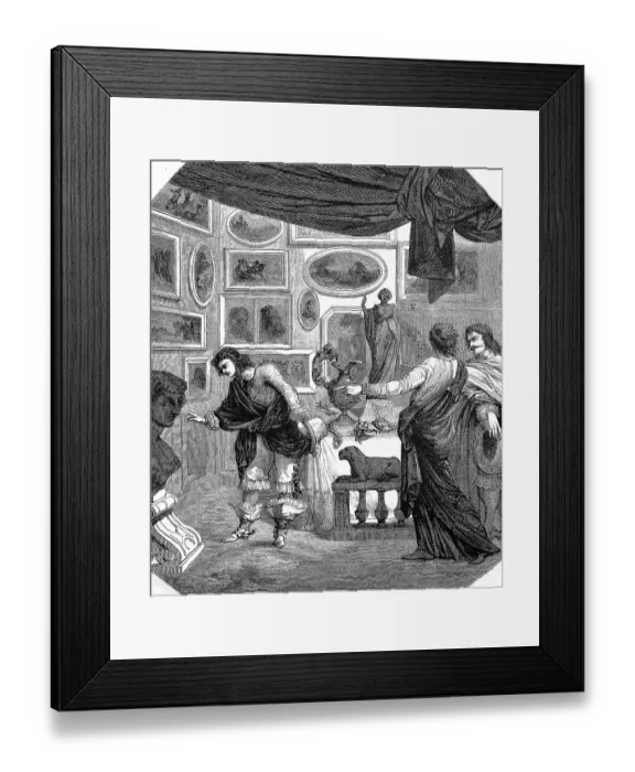 Framed Print : In a picture gallery, the Cabinet de M. de Scuderi, France, Historic, digitally restored reproduction of an original 19th-century master Framed Print : In a picture gallery, the Cabinet de M. de Scuderi, France, Historic, digitally restored reproduction of an original 19th-century master