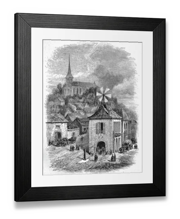 Framed Print : Gerberoy is a commune in the Oise department in northern France in the old French Beauvaisis, 1880, France, Historic, digitally restored reproduction of an original 19th-century original Framed Print : Gerberoy is a commune in the Oise department in northern France in the old French Beauvaisis, 1880, France, Historic, digitally restored reproduction of an original 19th-century original