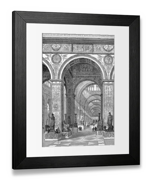 Framed Print : In the Museum of the Louvre, Paris, 1880, France, Historic, digitally restored reproduction of an original 19th-century painting Framed Print : In the Museum of the Louvre, Paris, 1880, France, Historic, digitally restored reproduction of an original 19th-century painting