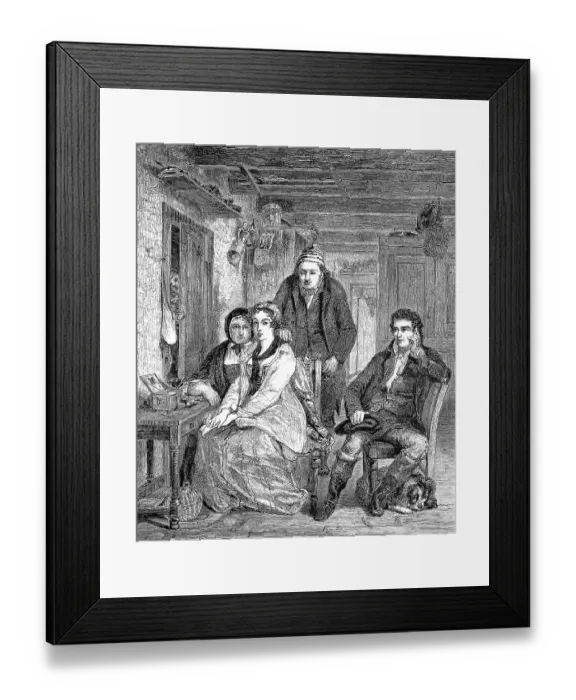 Framed Print : Duncan Gray with his family at home, France, Historic, digitally restored reproduction of an original 19th century painting Framed Print : Duncan Gray with his family at home, France, Historic, digitally restored reproduction of an original 19th century painting