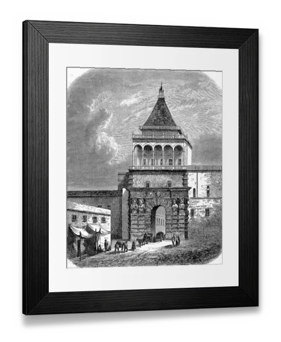 Framed Print : Porta Nuova in Palermo in 1880, Sicily, Italy, Historic, digitally restored reproduction of an original 19th century painting Framed Print : Porta Nuova in Palermo in 1880, Sicily, Italy, Historic, digitally restored reproduction of an original 19th century painting