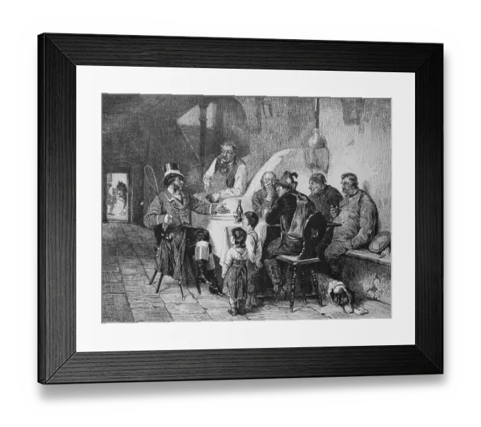 Framed Print : Guests and landlord in alpine traditional costume in an inn around 1888, Austria, Historic, digitally restored reproduction of an original 19th century print Framed Print : Guests and landlord in alpine traditional costume in an inn around 1888, Austria, Historic, digitally restored reproduction of an original 19th century print