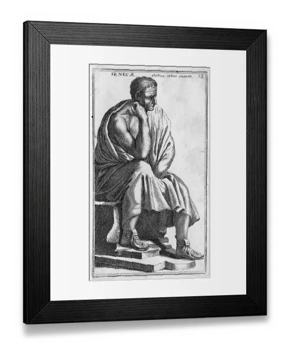 Framed Print : Lucius Annaeus Seneca, called Seneca the Younger, born about 1, 65 AD was a Roman philosopher, playwright, naturalist, politician, historical Rome, Italy, digital reproduction of an 18th century original, original date unknown Framed Print : Lucius Annaeus Seneca, called Seneca the Younger, born about 1, 65 AD was a Roman philosopher, playwright, naturalist, politician, historical Rome, Italy, digital reproduction of an 18th century original, original date unknown