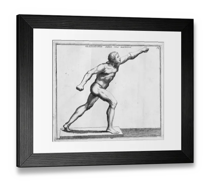 Framed Print : Statue from the Villa del Pricipe Borghese of a gladiator, gladiators were professional fighters in ancient Rome who fought each other in public displays, historical Rome, Italy, digital reproduction of an 18th century original Framed Print : Statue from the Villa del Pricipe Borghese of a gladiator, gladiators were professional fighters in ancient Rome who fought each other in public displays, historical Rome, Italy, digital reproduction of an 18th century original
