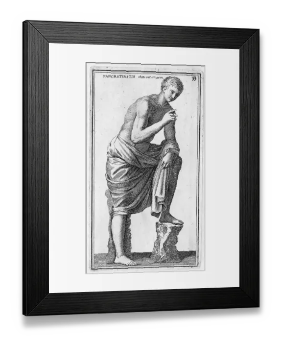 Framed Print : Statue of a pankratiast, martial artist at the ancient Greek festival, first attested in 648 BC at the 33rd Olympic Games, historical Rome, Italy, digital reproduction of an 18th century original, original date unknown Framed Print : Statue of a pankratiast, martial artist at the ancient Greek festival, first attested in 648 BC at the 33rd Olympic Games, historical Rome, Italy, digital reproduction of an 18th century original, original date unknown