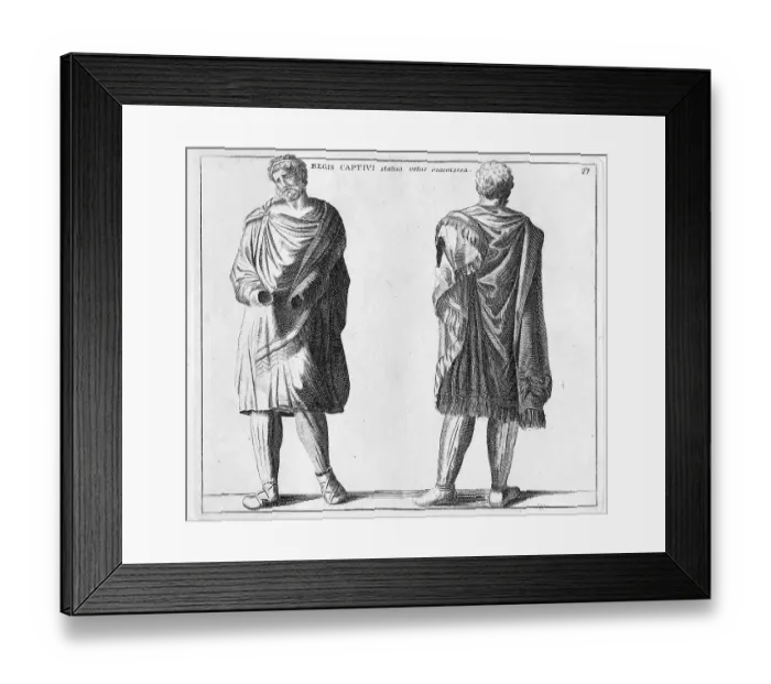 Framed Print : Statue of a royal prisoner in the courtyard of the Palazzo de Conservatori, historical Rome, Italy, digital reproduction of an 18th century original, original date not known Framed Print : Statue of a royal prisoner in the courtyard of the Palazzo de Conservatori, historical Rome, Italy, digital reproduction of an 18th century original, original date not known