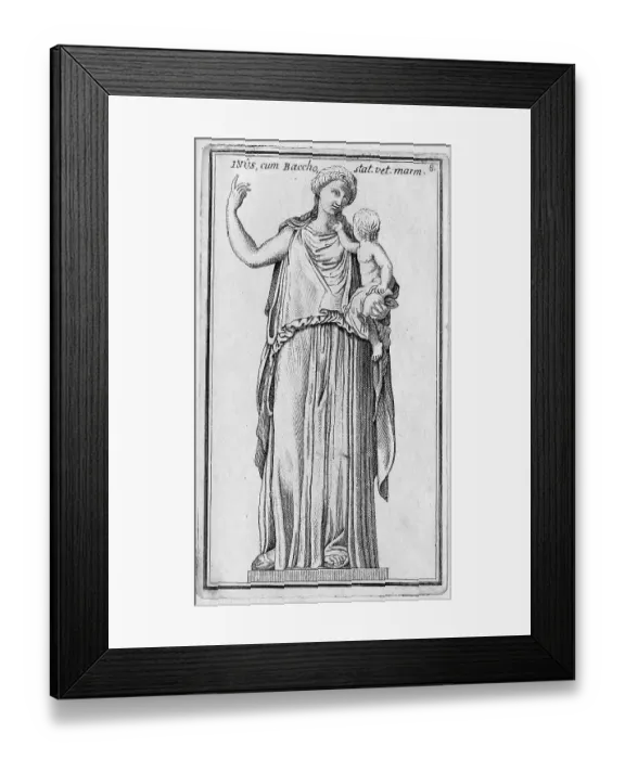 Framed Print : Adscita (Ino), is the daughter of Kadmos and Harmonia in Greek mythology, historical Rome, Italy, digital reproduction of an 18th century original, original date unknown