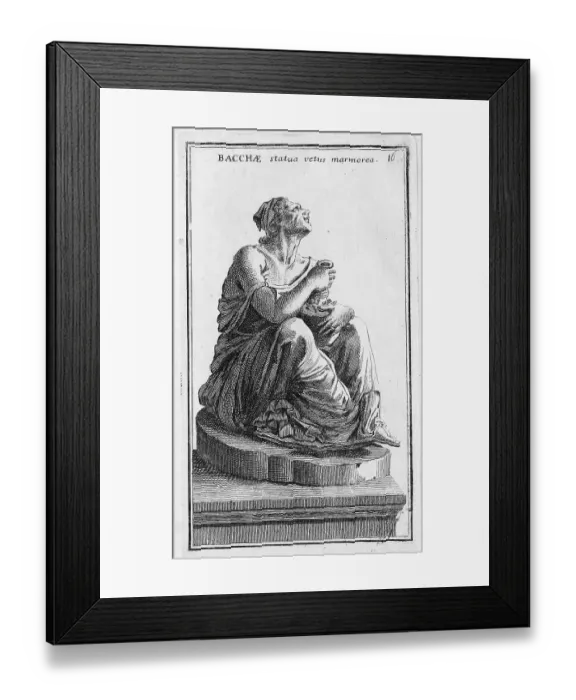 Framed Print : Baccante, a maenad, mythical companion of the Dionysian traits as well as the historically provable cult follower, historical Rome, Italy, digital reproduction of an 18th century original, original date not known Framed Print : Baccante, a maenad, mythical companion of the Dionysian traits as well as the historically provable cult follower, historical Rome, Italy, digital reproduction of an 18th century original, original date not known