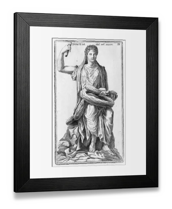Framed Print : Statue of Domizia in Palazzo Giustiniani, from Calcografia di Roma, Serafino hemeroplanes triptolemus (1779), Rome, Italy, Statue of Domizia in Palazzo Giustiniani, historical Rome, digital reproduction of an 18th century original Framed Print : Statue of Domizia in Palazzo Giustiniani, from Calcografia di Roma, Serafino hemeroplanes triptolemus (1779), Rome, Italy, Statue of Domizia in Palazzo Giustiniani, historical Rome, digital reproduction of an 18th century original