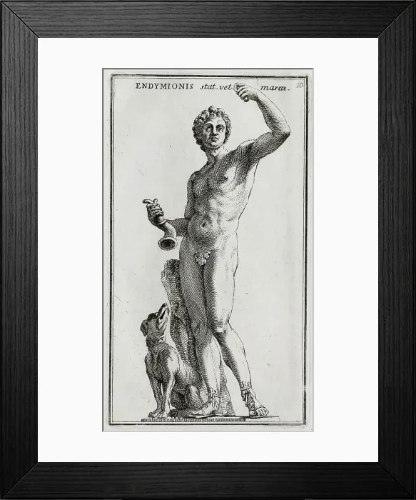 Framed Print : Endymion is the beautiful and eternally youthful lover of the moon goddess Selene in Greek mythology, historical Rome, Italy, digital reproduction of an 18th century original, original date not known Framed Print : Endymion is the beautiful and eternally youthful lover of the moon goddess Selene in Greek mythology, historical Rome, Italy, digital reproduction of an 18th century original, original date not known