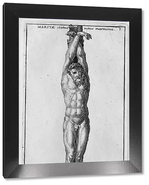 The maltreated Marsyas, originally god of the river of the same name which rises at Kelainai, a flourishing city in ancient times in southern Phrygia, historical Rome, Italy, digital reproduction of an 18th century original, original date unknown