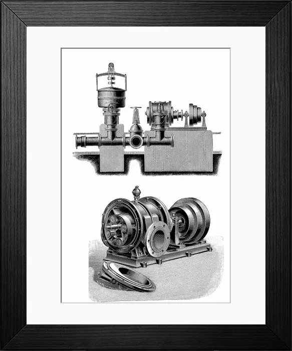 Framed Print : Exhaustor, industrial product from 1880, historical, digitally restored reproduction of an original from the 19th century, exact original date unknown, a machine for sucking in and extracting steam, dust, air or gas Framed Print : Exhaustor, industrial product from 1880, historical, digitally restored reproduction of an original from the 19th century, exact original date unknown, a machine for sucking in and extracting steam, dust, air or gas