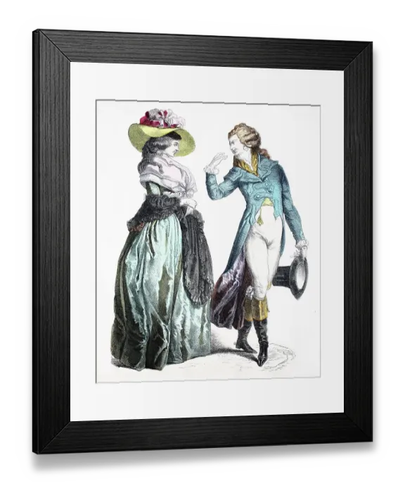 Framed Print : Folk traditional costume, clothing, history of costumes, German costume of the Werther period, ca 1700-1730, Germany, historical, digitally restored reproduction of a 19th century original Framed Print : Folk traditional costume, clothing, history of costumes, German costume of the Werther period, ca 1700-1730, Germany, historical, digitally restored reproduction of a 19th century original