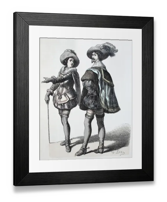 Framed Print : Folk Costume, Clothing, History of Costumes, French Cavalry, 1670-1700, France, Historical, digitally restored reproduction of a 19th century original Framed Print : Folk Costume, Clothing, History of Costumes, French Cavalry, 1670-1700, France, Historical, digitally restored reproduction of a 19th century original