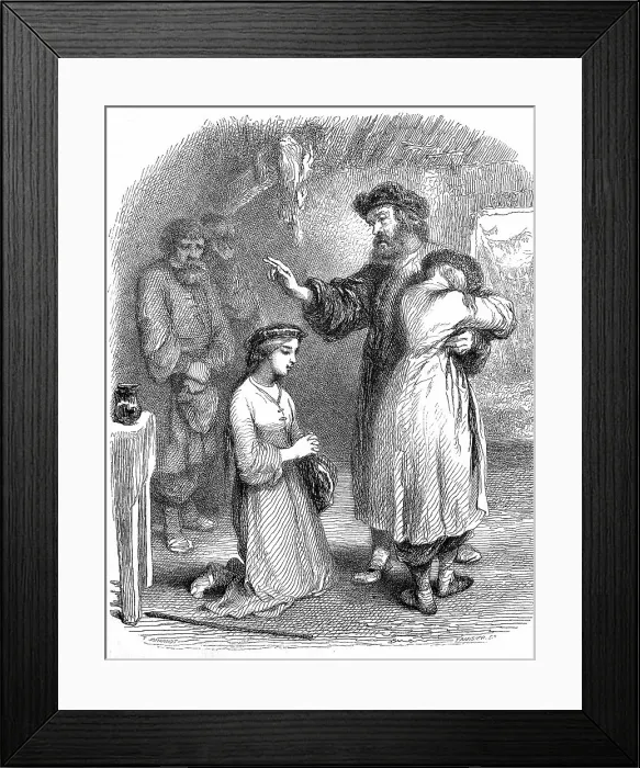 Framed Print : Pope in Siberia blesses and comforts the family, Russia, Historic, digital reproduction of an original 19th century original Framed Print : Pope in Siberia blesses and comforts the family, Russia, Historic, digital reproduction of an original 19th century original