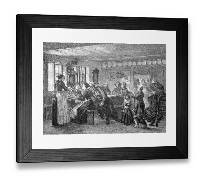 Framed Print : Denmark, A hostel on the island of Amager, Historical, digital reproduction of an original from the 19th century Framed Print : Denmark, A hostel on the island of Amager, Historical, digital reproduction of an original from the 19th century