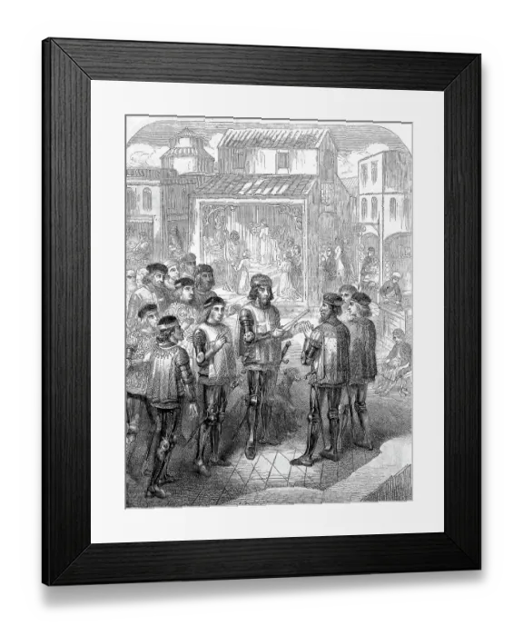 Framed Print : Shield of the Church, also Petrus Albussanus, from 1476 until his death the 40th Grand Master of the Order of Saint John, in Rhodes, Greece, Historic, digital reproduction of a 19th century original Framed Print : Shield of the Church, also Petrus Albussanus, from 1476 until his death the 40th Grand Master of the Order of Saint John, in Rhodes, Greece, Historic, digital reproduction of a 19th century original