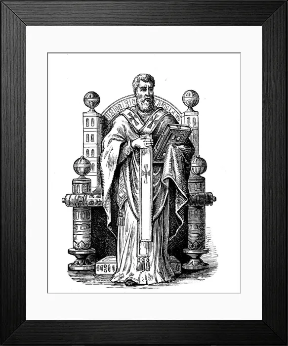 Framed Print : The Patriarch of Jerusalem c. 1150, probably Nicholas of Jerusalem, Israel, Historical, digital reproduction of an original from the 19th century Framed Print : The Patriarch of Jerusalem c. 1150, probably Nicholas of Jerusalem, Israel, Historical, digital reproduction of an original from the 19th century