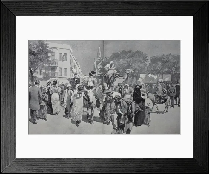 Framed Print : The Entrance to Muski Street in Cairo, 1883, Egypt, Historic, digital reproduction of an original 19th-century image Framed Print : The Entrance to Muski Street in Cairo, 1883, Egypt, Historic, digital reproduction of an original 19th-century image