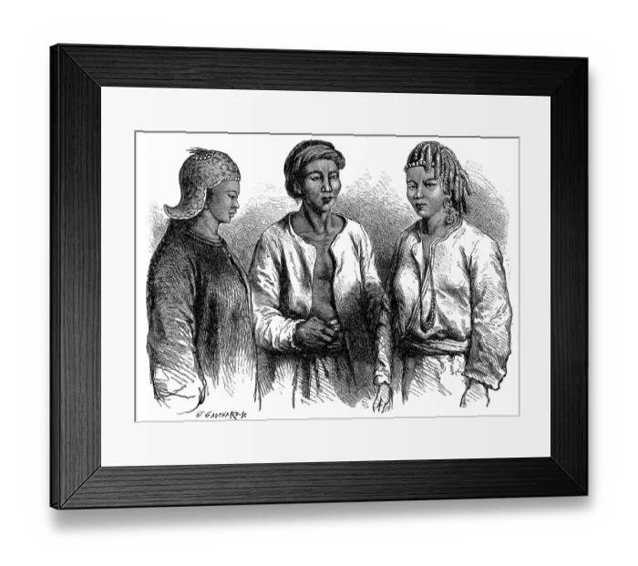 Framed Print : People from South China in typical dress, China, in the year 1872, Historical, digital reproduction of an original 19th century original Framed Print : People from South China in typical dress, China, in the year 1872, Historical, digital reproduction of an original 19th century original
