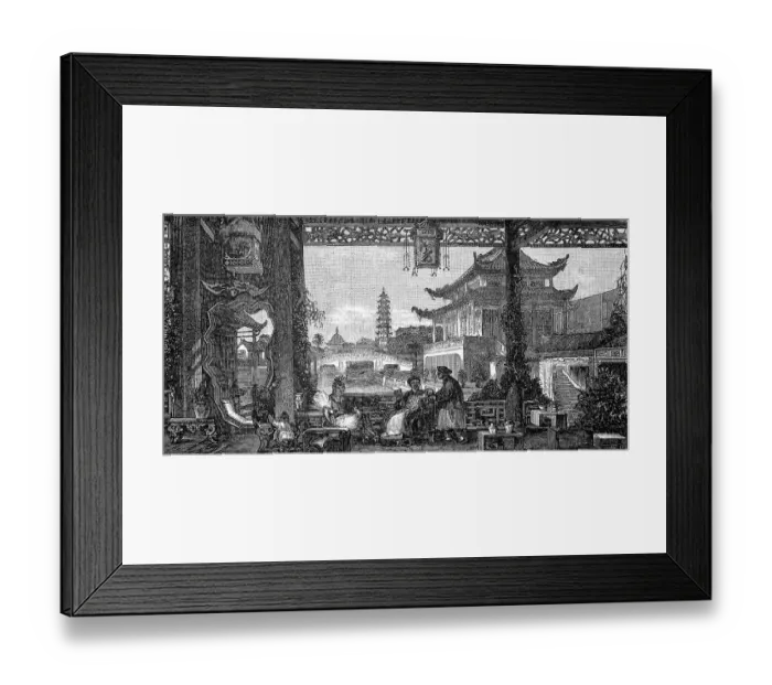 Framed Print : Palace of a Rich Chinese in Peking, China, in 1880, Historic, digital reproduction of an original 19th century painting Framed Print : Palace of a Rich Chinese in Peking, China, in 1880, Historic, digital reproduction of an original 19th century painting