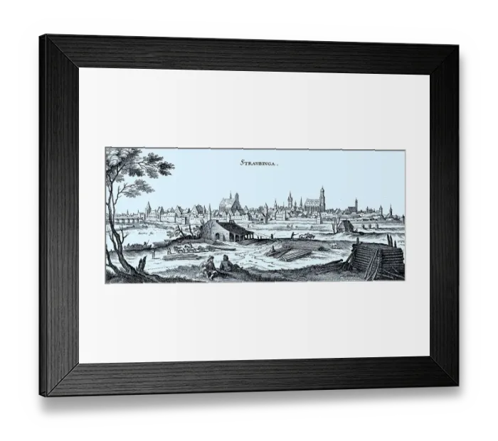 Framed Print : Straubing in the Middle Ages, Lower Bavaria, Bavaria, Germany, Historical, digital reproduction of an original from the 19th century Framed Print : Straubing in the Middle Ages, Lower Bavaria, Bavaria, Germany, Historical, digital reproduction of an original from the 19th century
