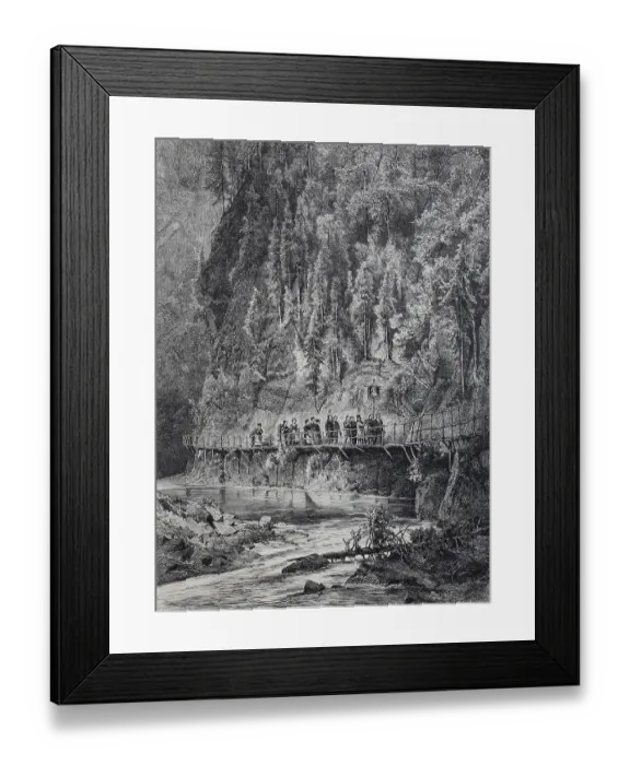 Framed Print : Pilgrimage procession on the Muerzsteg to the dead woman, 1888, Muerztal, Styria, Austria, History, digital reproduction of an original 19th-century original Framed Print : Pilgrimage procession on the Muerzsteg to the dead woman, 1888, Muerztal, Styria, Austria, History, digital reproduction of an original 19th-century original